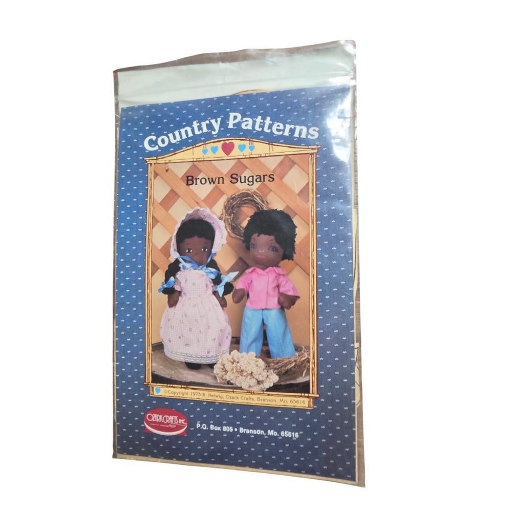 Vintage 1975 Ozark Crafts Country Patterns Brown Sugars Doll Sewing Pattern